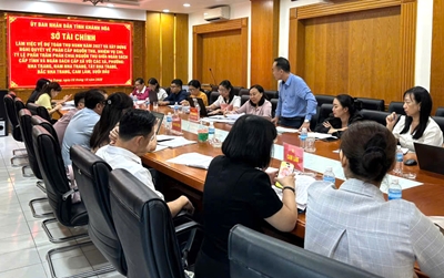 Đoàn công tác Sở Tài chính làm việc với 6 xã, phường về dự toán thu NSNN năm 2027